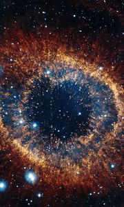 Превью обои helix nebula, космос, звёзды, взрыв, блеск