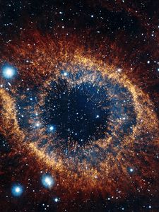 Превью обои helix nebula, космос, звёзды, взрыв, блеск