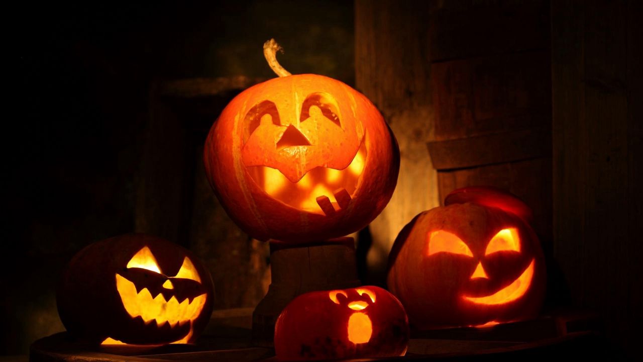 Обои хэллоуин, праздник, тыквы, страх, ночь