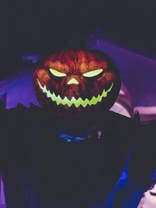 Превью обои хэллоуин, тыква, маска, праздник