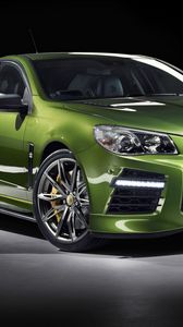 Превью обои holden, commodore, hsv, gen-f2, зеленый, вид сбоку