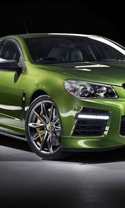 Превью обои holden, commodore, hsv, gen-f2, зеленый, вид сбоку