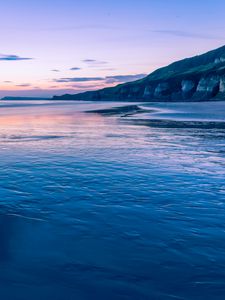Превью обои холм, море, горизонт, природа