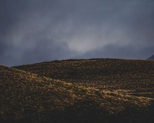 Превью обои холм, трава, горизонт, небо