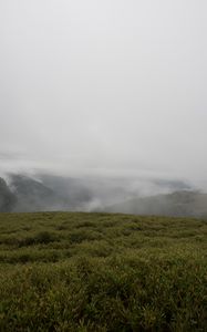 Превью обои холмы, долина, туман, пейзаж