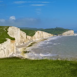 Превью обои холмы, горы, обрыв, море, природа