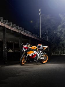 Превью обои honda, cbr1000rr, repsol, мотоцикл, байк