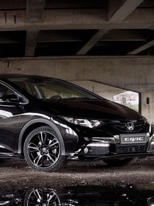 Превью обои honda, civic, black edition, 2014