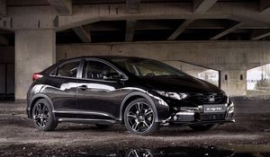 Превью обои honda, civic, black edition, 2014