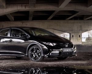 Превью обои honda, civic, black edition, 2014