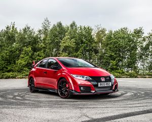 Превью обои honda, civic, type r, вид сбоку