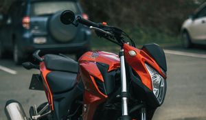 Превью обои honda, мотоцикл, байк, красный, черный