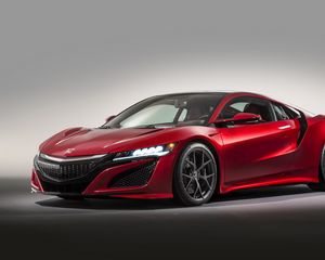 Превью обои honda, nsx, 2015, красный