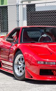 Превью обои honda nsx, honda, автомобиль, красный