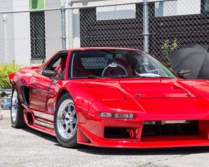 Превью обои honda nsx, honda, автомобиль, красный