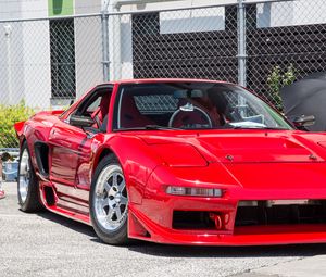 Превью обои honda nsx, honda, автомобиль, красный