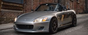 Превью обои honda s2000, honda, автомобиль, серебристый