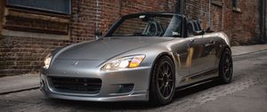 Превью обои honda s2000, honda, автомобиль, серебристый