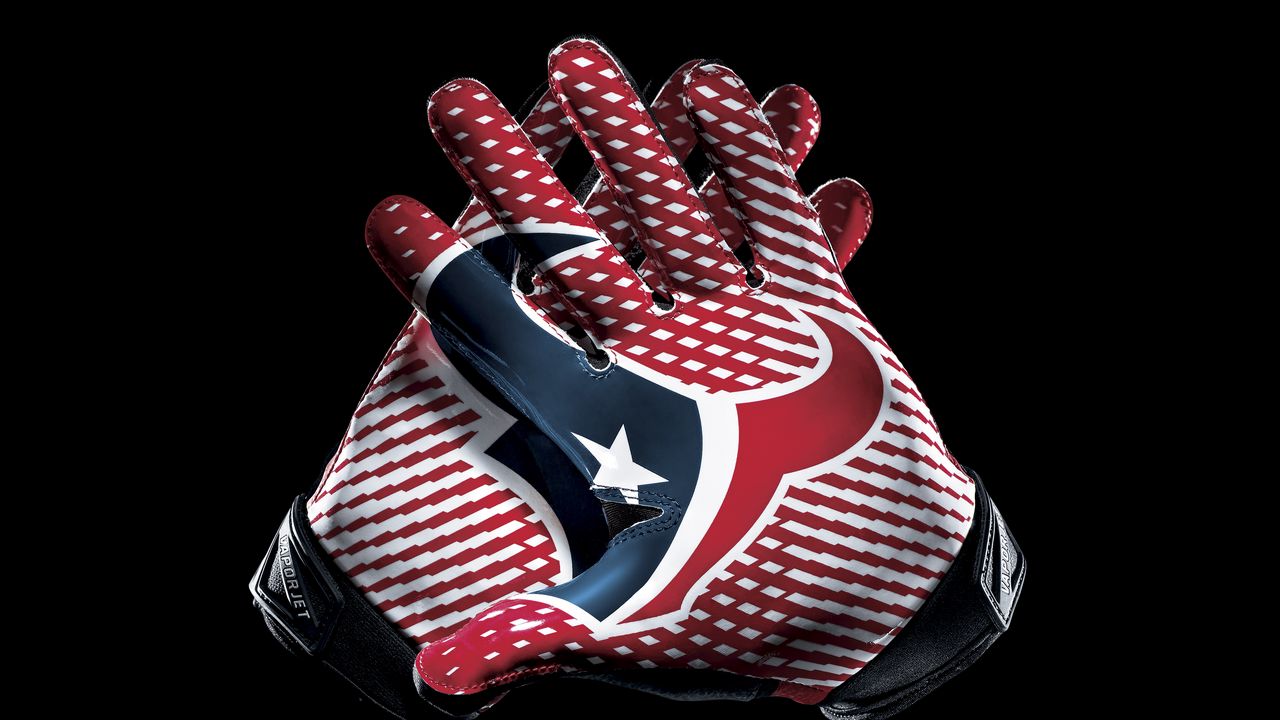 Обои houston texans, футбол, логотип, руки