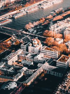 Превью обои храм, архитектура, город, здания, река