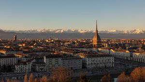 Превью обои храм, архитектура, здания, город, горы