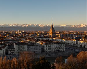 Превью обои храм, архитектура, здания, город, горы