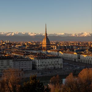 Превью обои храм, архитектура, здания, город, горы