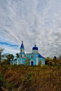 Превью обои храм, дорога, небо, тропинка