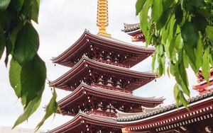Превью обои храм, пагода, здание, архитектура, япония