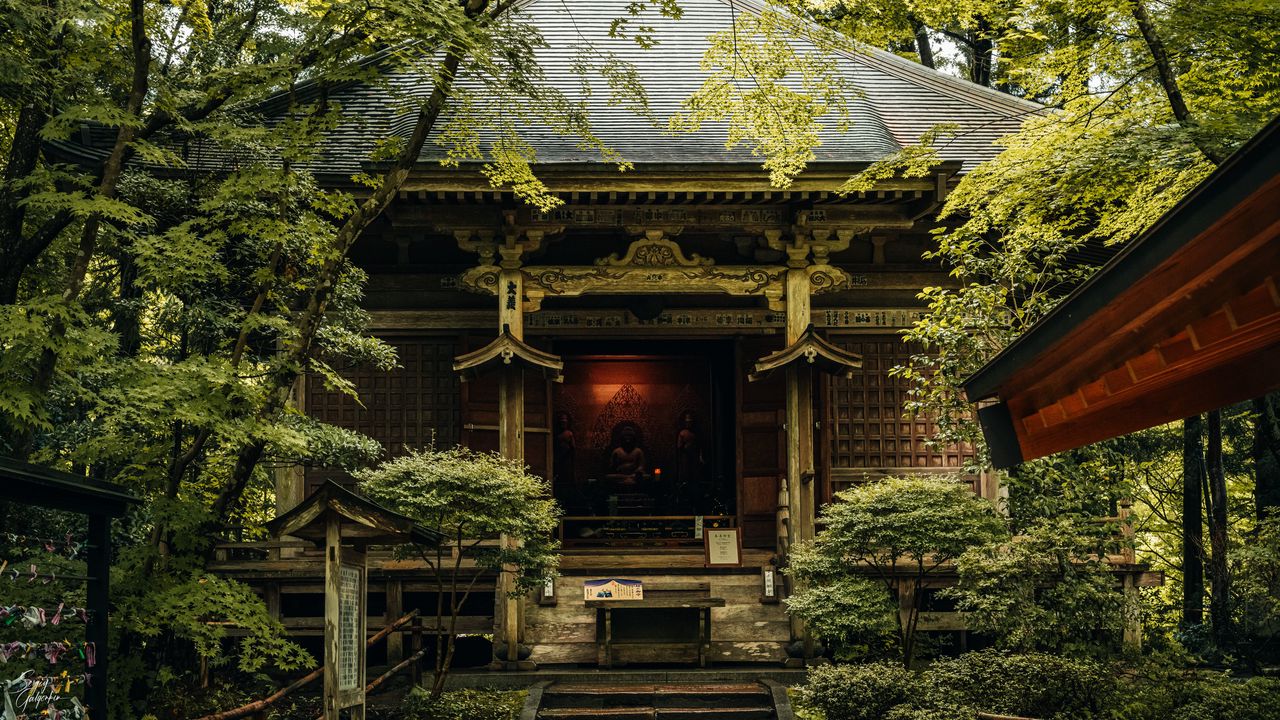 Обои храм, здание, архитектура, япония