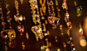 Превью обои хрусталь, грани, блики, темный