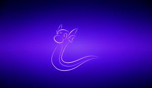 Превью обои хвост, покемон, фон, dratini