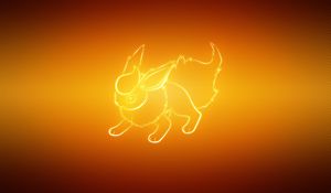 Превью обои хвост, зверь, форма, покемон, flareon