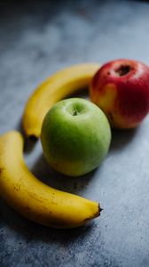 Превью обои яблоки, бананы, фрукты, свежий