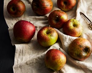 Превью обои яблоки, фрукты, урожай, спелый, красный