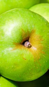 Превью обои яблоки, фрукты, зеленый