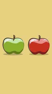 Превью обои яблоки, красный, зеленый, фрукт