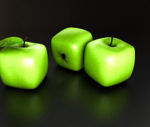 Превью обои яблоки, необычные, форма, фрукты