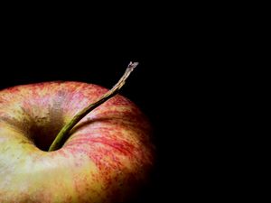Превью обои яблоко, фрукт, макро, красный, спелый