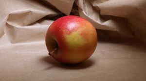 Превью обои яблоко, фрукт, свежий, бумага