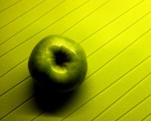 Превью обои яблоко, тень, текстура, фон, фрукт