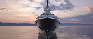 Превью обои яхта, море, небо, горизонт