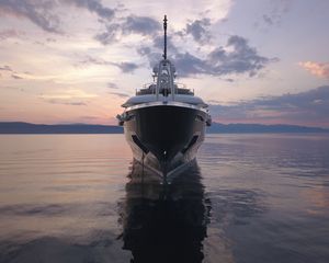 Превью обои яхта, море, небо, горизонт