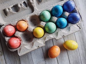 Превью обои яйца, пасха, крашенный, разноцветный