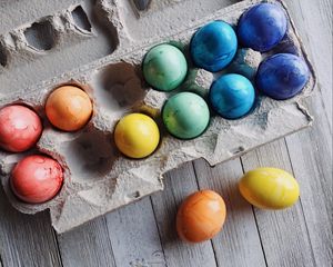 Превью обои яйца, пасха, крашенный, разноцветный