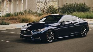 Превью обои infiniti q60, infiniti, машина, синий