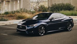 Превью обои infiniti q60, infiniti, машина, синий