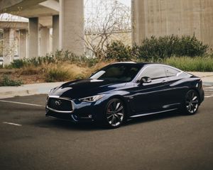 Превью обои infiniti q60, infiniti, машина, синий