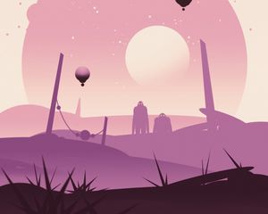 Превью обои инопланетяне, планета, арт