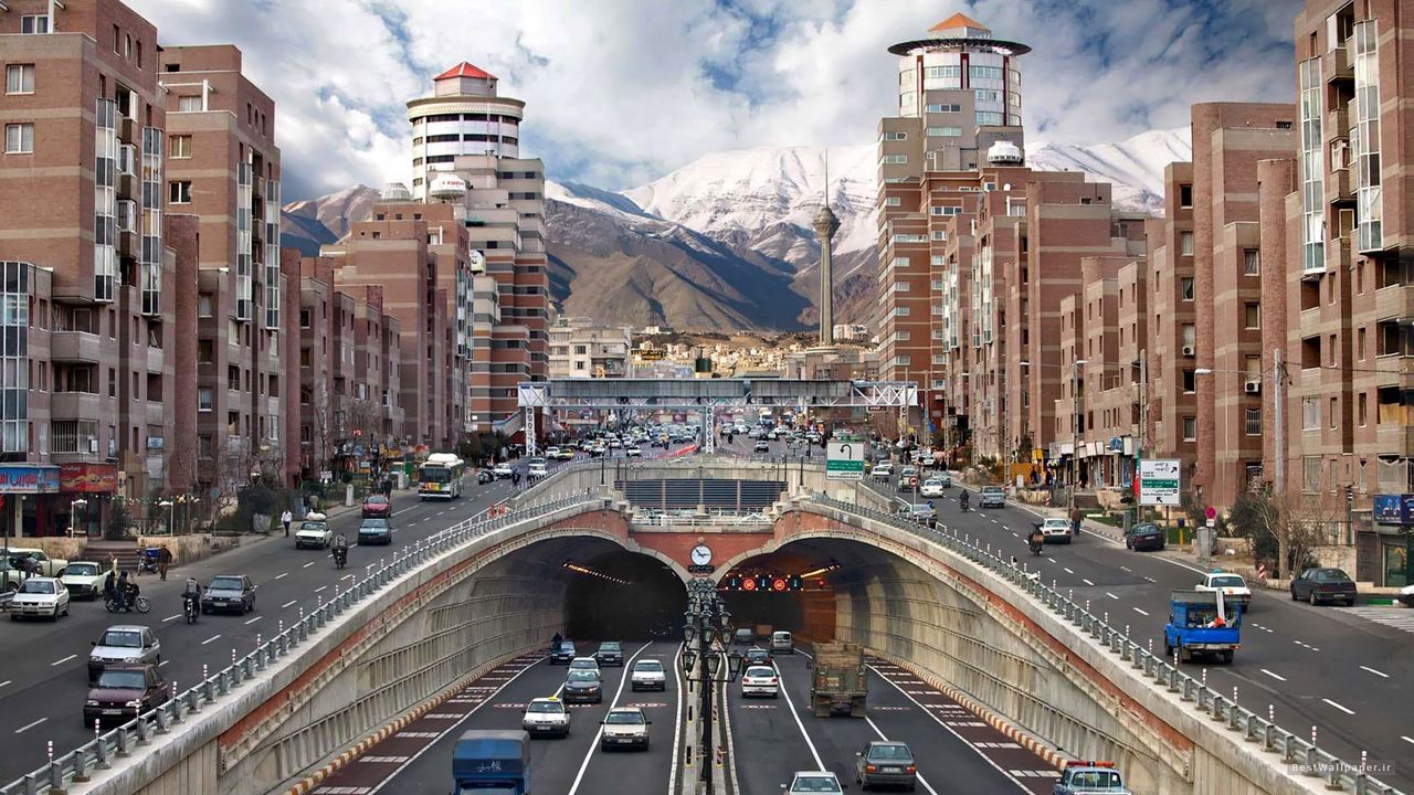 Обои иран, тегеран, дорога, здания